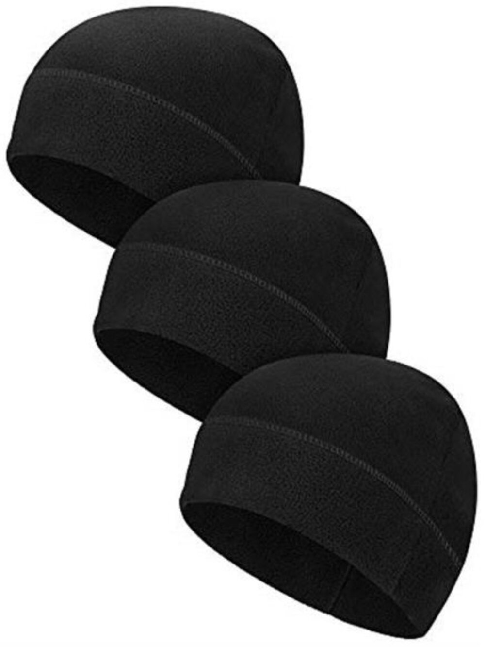 3 Pack Fleece Beanie Hat Winter Skull Cap Warm Stretch Running Cycling Cap